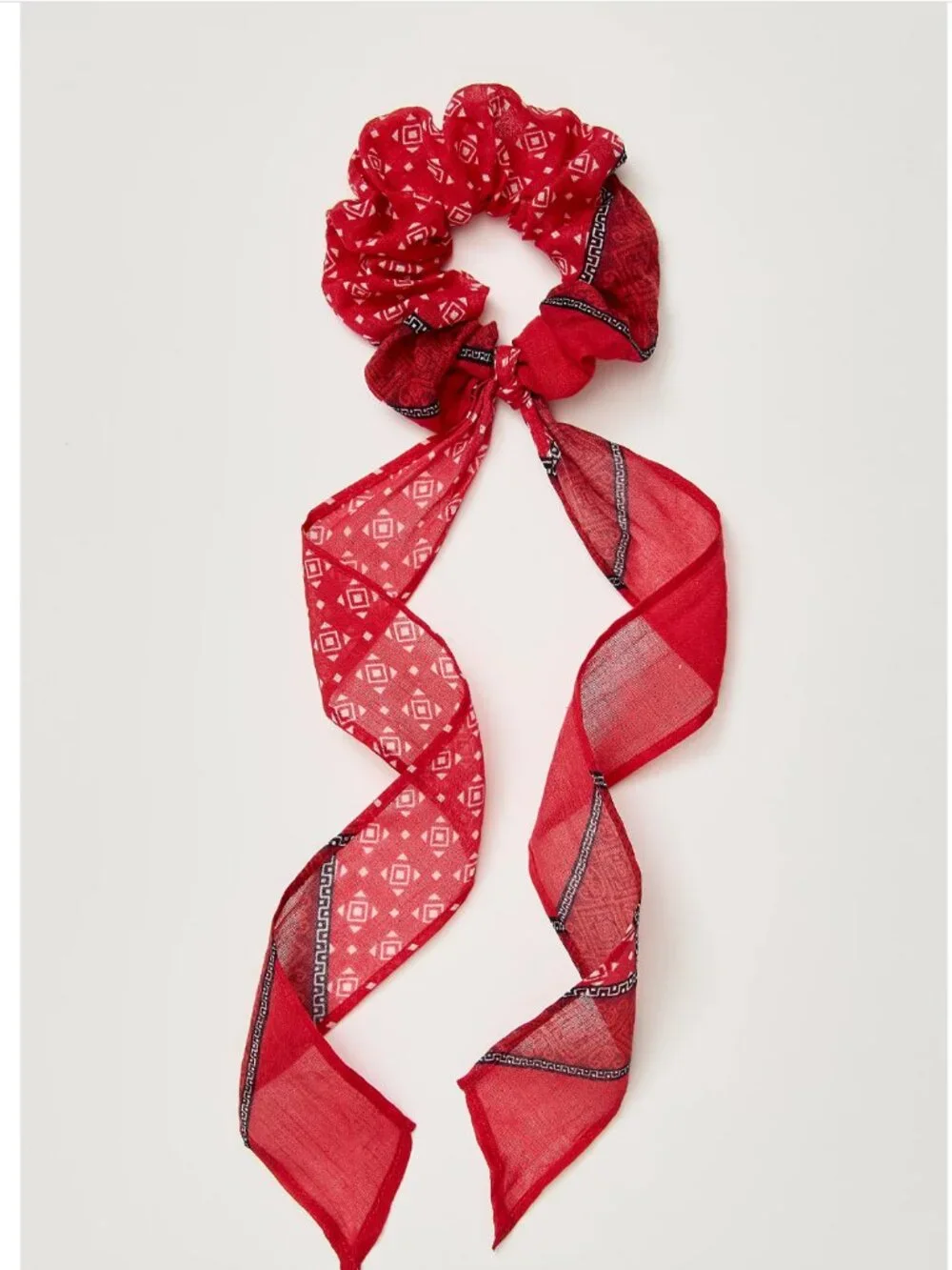NWT Free People Mystery Girl Pony Scarf in Red Bandana